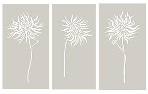 Small Chrysanthemum Flower Stencil Theme Pack