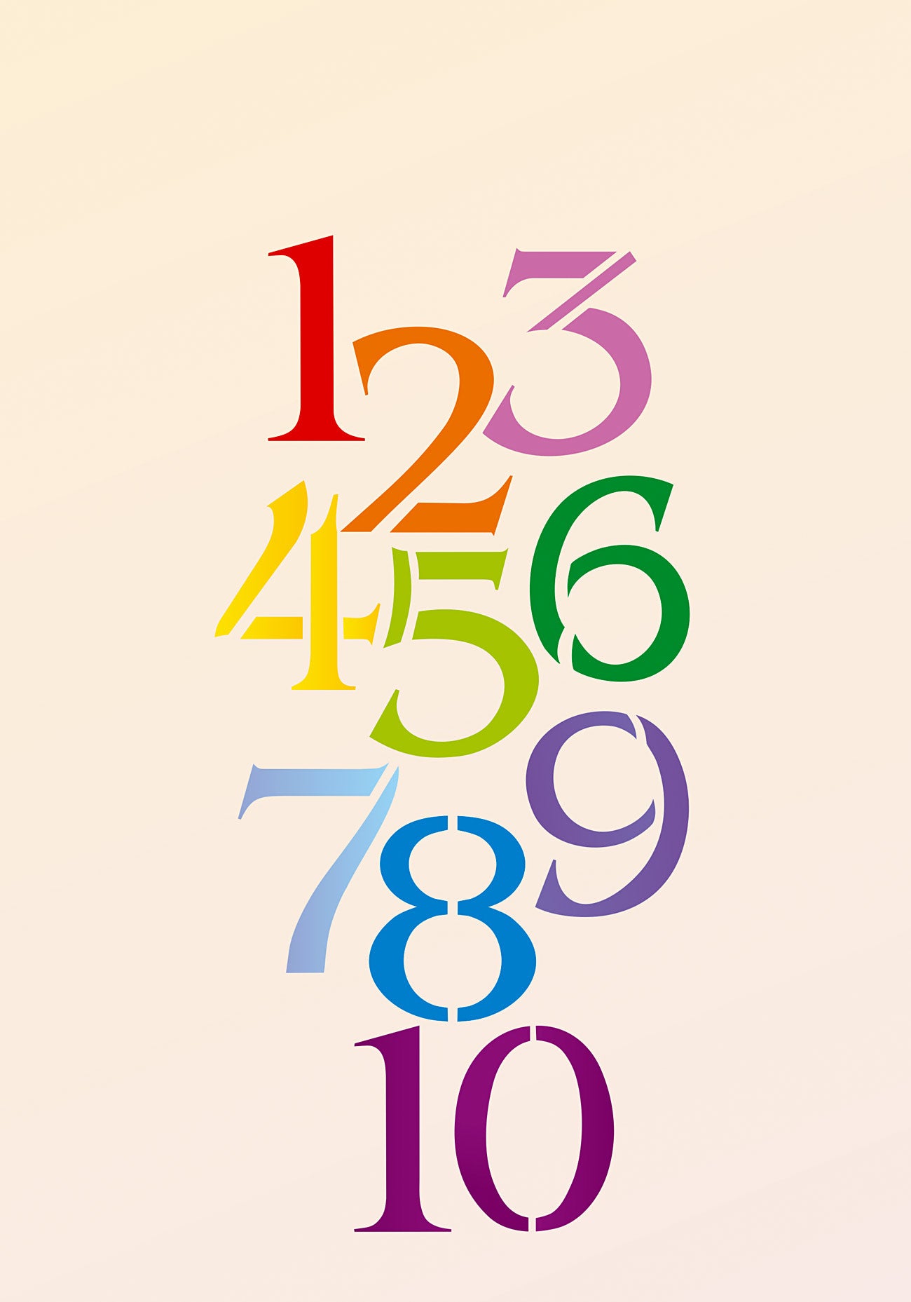 Small Numbers Stencil 1 - 10