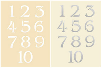 Small Numbers Stencil 1 - 10