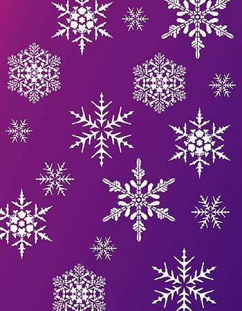 Small Snowflakes Stencil