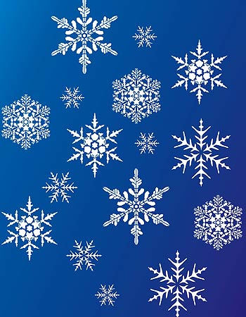 Small Snowflakes Stencil