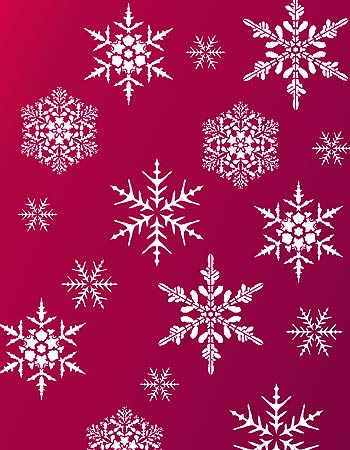 Small Snowflakes Stencil