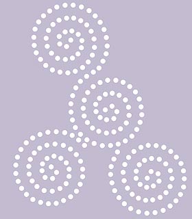 Small Dotty Spiral Stencil