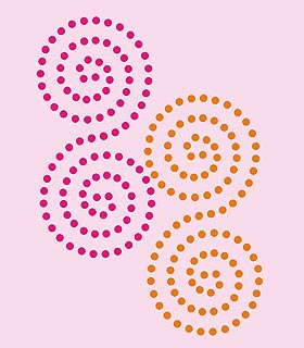 Small Dotty Spiral Stencil