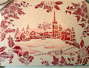 Snowy Scene Stencil