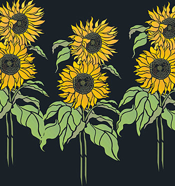 Large Sunflowers Stencil