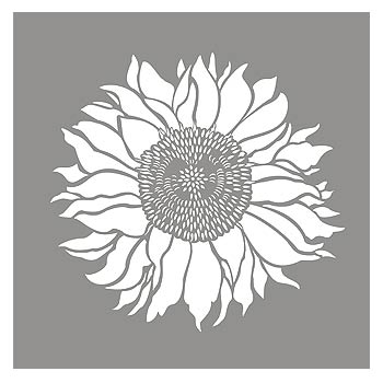 Sunflower Stencil