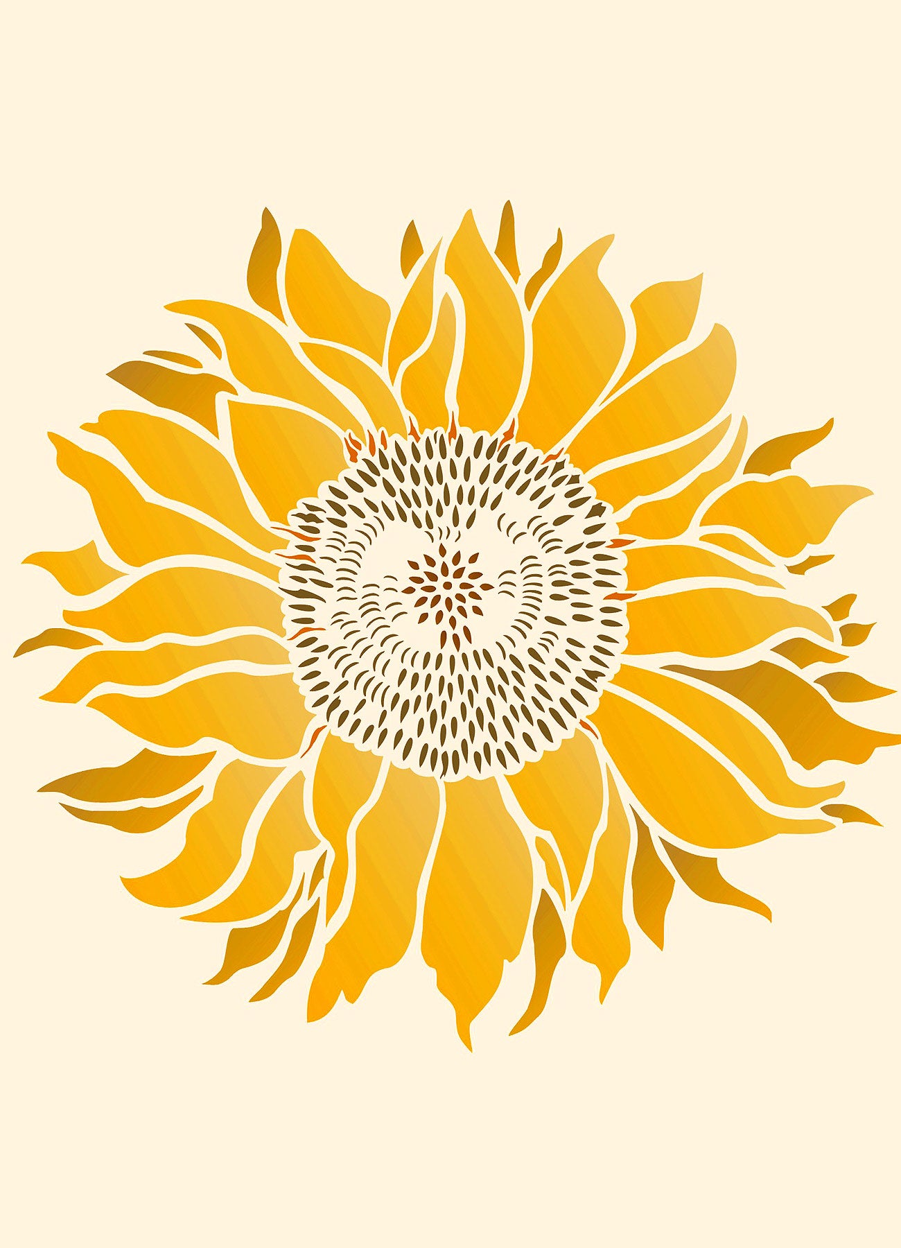 Sunflower Stencil