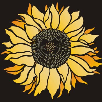 Sunflower Stencil