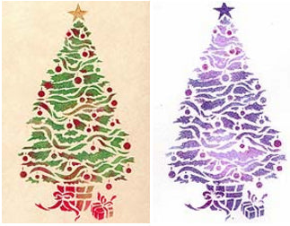 Small Christmas Tree Stencil