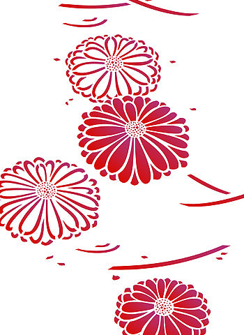 Japanese Chrysanthemum Stencil