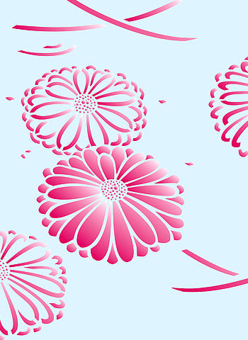 Japanese Chrysanthemum Stencil