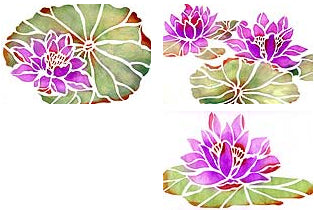 Water Lilies Stencil