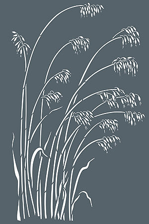 Wild Oat Grass Stencil