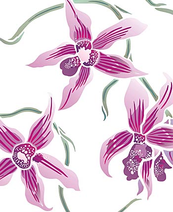 Wild Orchid Stencil