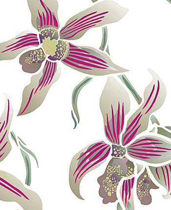 Wild Orchid Stencil