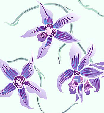 Wild Orchid Stencil