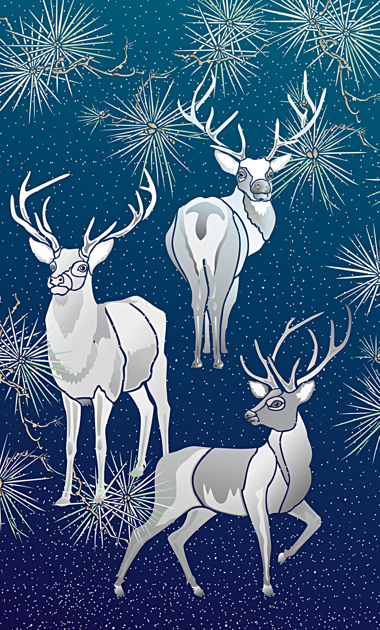 Large Wild Stags Stencils 1, 2 and 3 Theme Pack