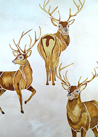 Large Wild Stags Stencils 1, 2 and 3 Theme Pack