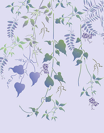 Wild Vine, Vetch and Clematis Stencil