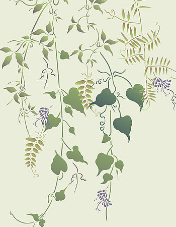 Wild Vine, Vetch and Clematis Stencil