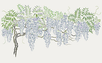 Wisteria Blossom Bough Stencil