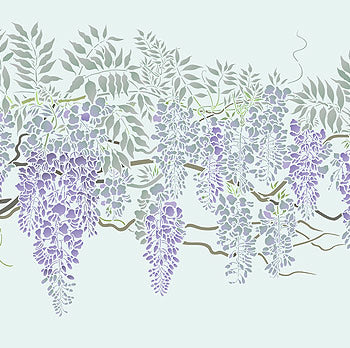 Wisteria Blossom Bough Stencil