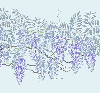 Wisteria Blossom Bough Stencil