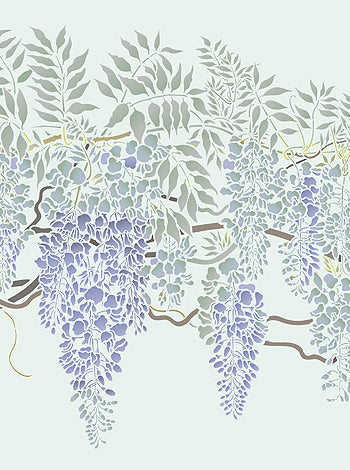 Wisteria Blossom Bough Stencil