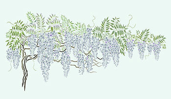 Wisteria Blossom Bough Stencil