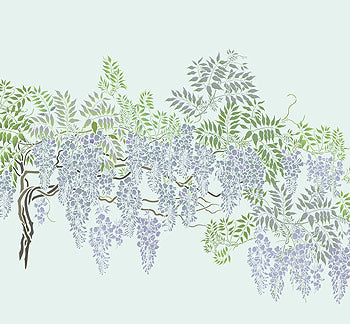 Wisteria Blossom Bough Stencil