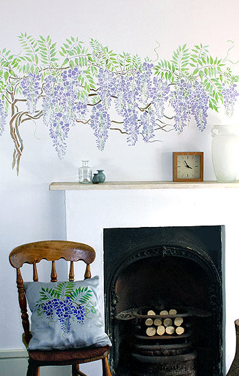 Wisteria Blossom Bough Stencil