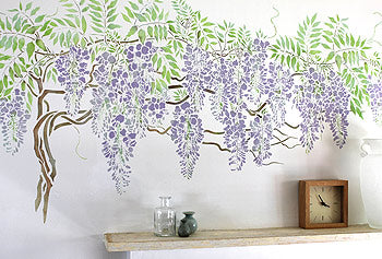 Wisteria Blossom Bough Stencil