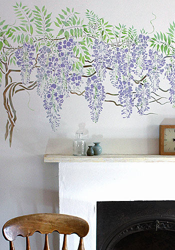 Wisteria Blossom Bough Stencil