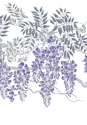 Large Wisteria Theme Pack Stencil