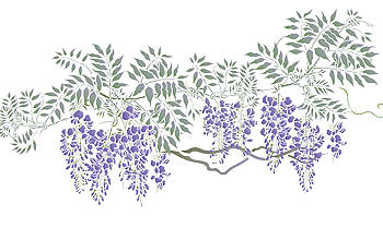 Large Wisteria Theme Pack Stencil