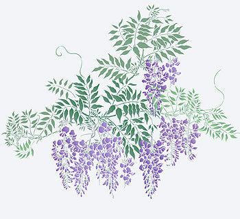 Large Wisteria Theme Pack Stencil