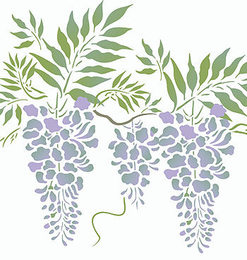 Small Wisteria Theme Pack Stencil