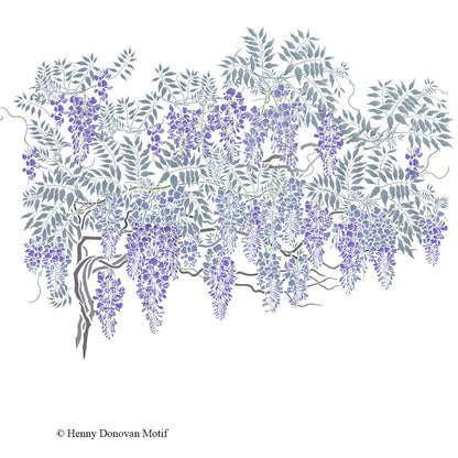 Wisteria Blossom Bough Stencil