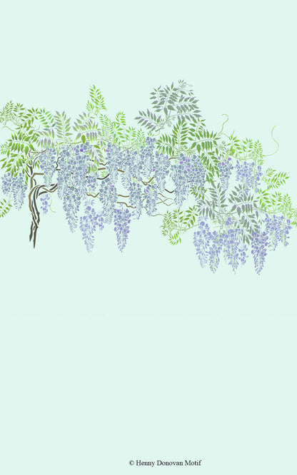 Wisteria Blossom Bough Stencil