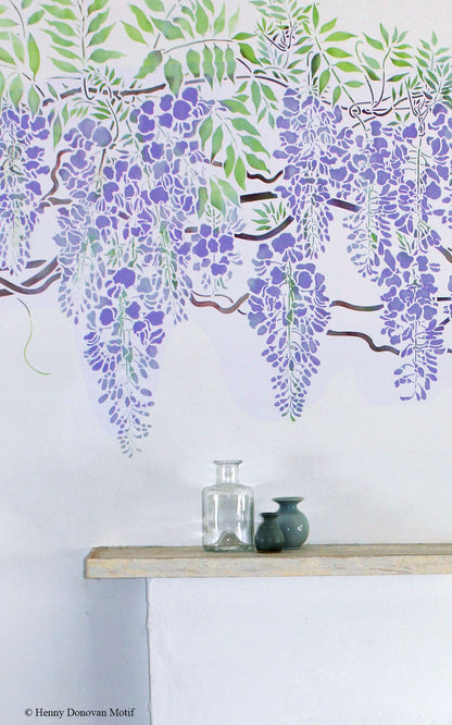 Wisteria Blossom Bough Stencil