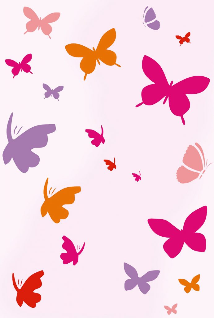 The Little Butterflies Stencils are two different sets of small butterfly stencils.

Little Butterflies Stencil 1 and Little Butterflies Stencil 2 can be used individually or together to create a host of pretty butterfly arrangements and themes. Use on furniture, accessories, clothes, cushions and on greetings and invitiation cards. Or use as groups on walls and fabrics to create random flying butterfly effects. See size and layout specifications below.