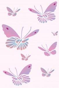 Oriental Butterfly Stencil - Henny Donovan Motif