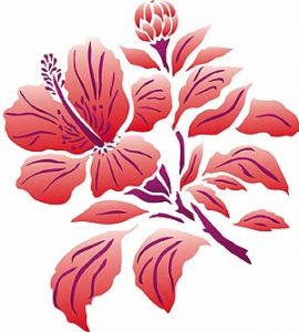 Hibiscus Flower Stencil 2 - Henny Donovan Motif