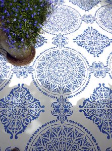 Large Moroccan Ornamental Tile Design Stencil (full repeat) - Henny ...