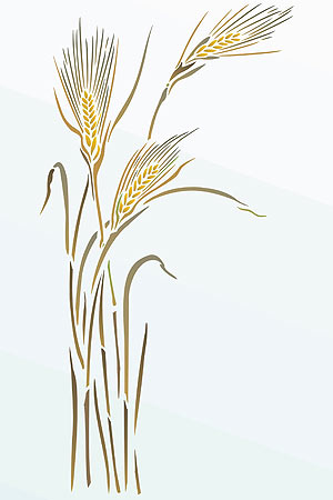 Wild Rye Grass Stencil - Henny Donovan Motif
