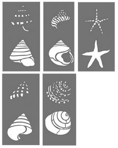 Coastal Shells Theme Pack Stencil - Henny Donovan Motif