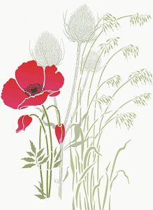 Giant Poppy Flower Stencil 2 - Henny Donovan Motif