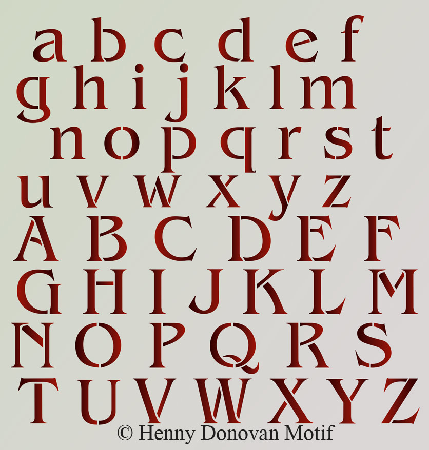 Small Alphabet Theme Pack Stencil