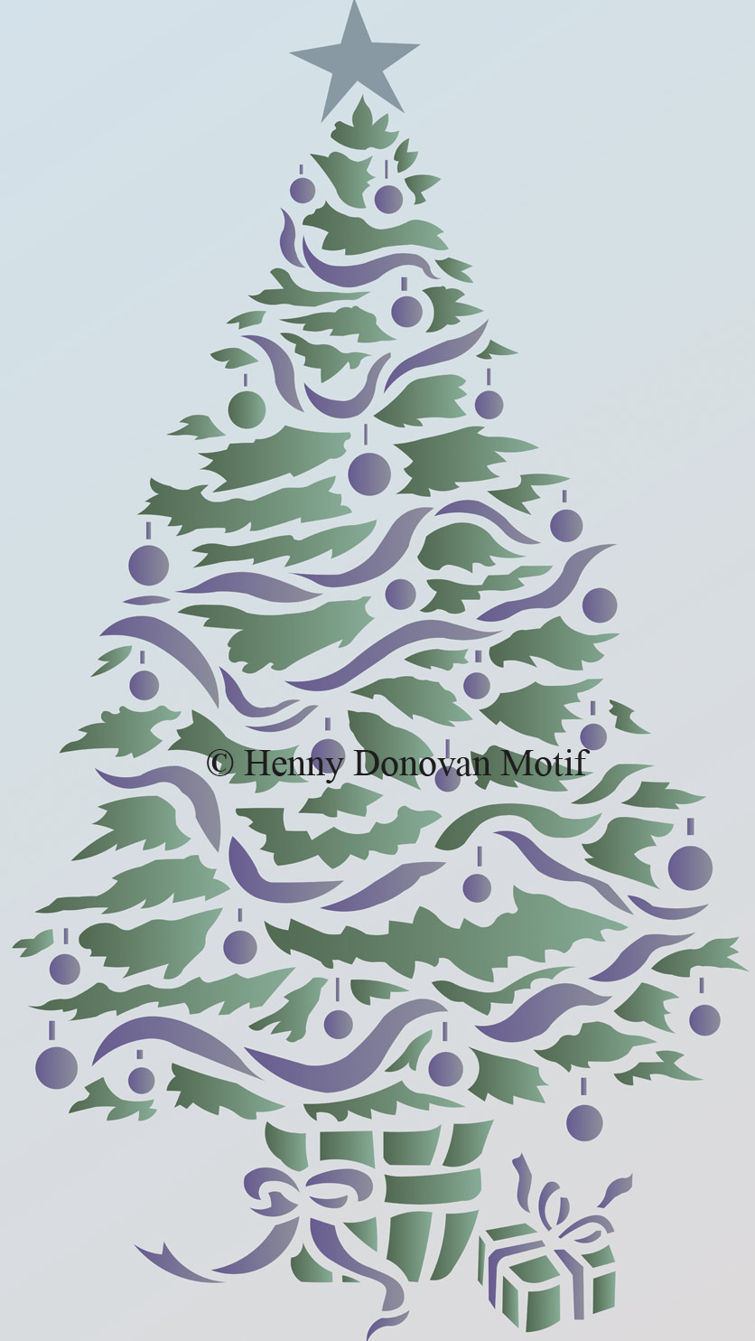 Oversize Christmas Tree Stencil